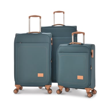 Track Luggage Set Of 3 (20"/24"/28"),3 Pieces,Blue