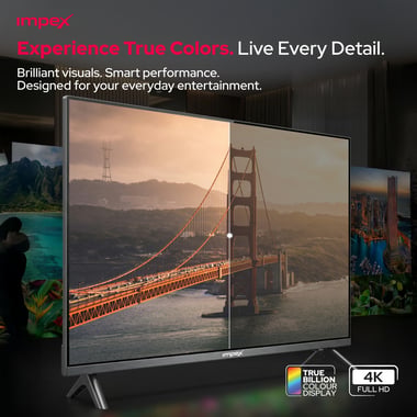 امبيكس 55 بوصة تلفزيون ذكي,UHD ليد,60 Hz,اسود,Impex 55 Inch 4K Ultra HD Smart LED TV