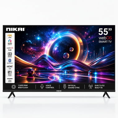 Nikai 55" Smart Tv,4k Qled,60 Hz,Black,Nik55meu4qled
