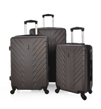 Track Luggage Set Of 3 (20"/24"/28"),3 Pieces,Grey
