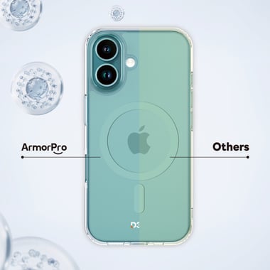 آرمربرو iPhone 16,غطاء خلفي للهاتف الذكي مع ماغ سيف,شفاف