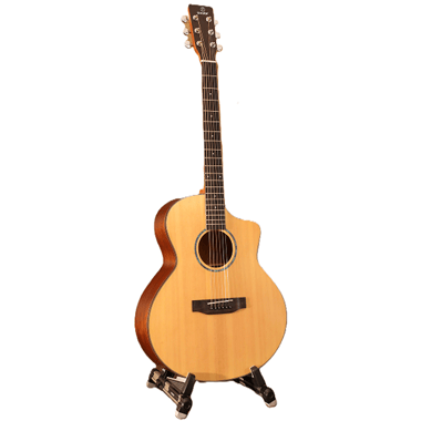 Unistar Classical Guitar Beginner,Left-Handed,6 Strings,Adults,Brown