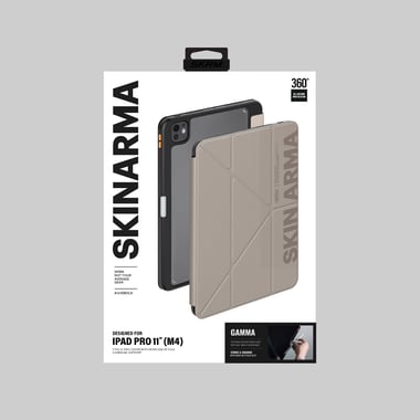 سكينارما iPad Pro 11 (5th Gen) حافظة كمبيوتر لوحي بغطاء خلفي,بيج