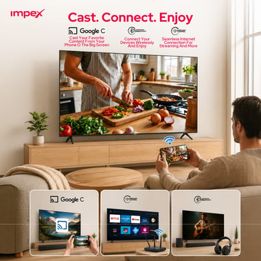 Impex 75" Smart Tv,4k Qd Mini-Led,120 Hz,Black,75qdmini120hz