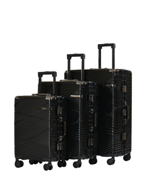 Track Luggage Set Of 3 (20"/24"/28"),3 Pieces,Black