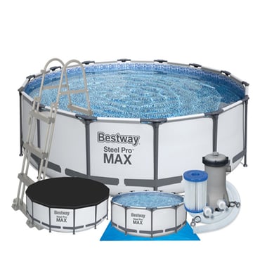 Bestway Framed Pool 427 Cm×427 Cm×107 Cm,5 Person,Multicolor