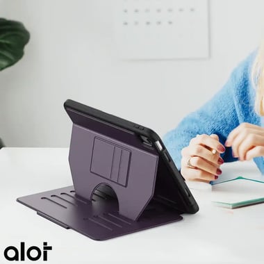 ألوت iPad 9th Generation (10.2-inch) حافظة كمبيوتر لوحي بغطاء خلفي,بنفسجي