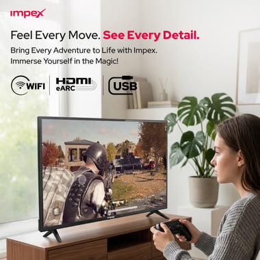 امبيكس 40 بوصة تلفزيون ذكي,دقة كاملة ليد,60 Hz,اسود,Impex 40 Inch Full HD Smart LED TV