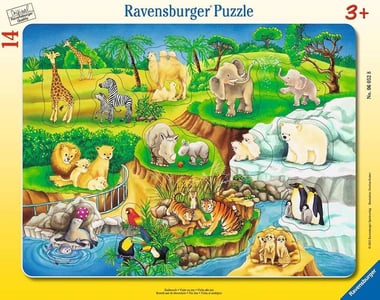 رافنسبورغر RVN60528,Zoo Animals / Wildlife Exhibit,ألغاز تركيب جيغسو,14,انجليزي,3 سنوات فما فوق