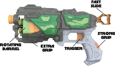 Hip Shot Dart Gun,8 Years And Above,Multicolor