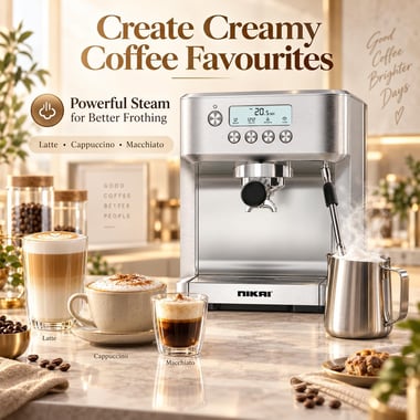 Nikai Espresso Machine,Silver