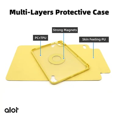 Alot Ipad 10.9 Back Cover Tablet Case,Yellow