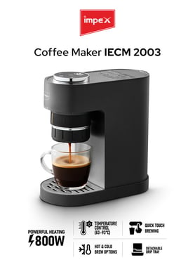 Impex Espresso Machine,Black