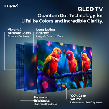 Impex 43" Smart Tv,Full Hd Qled,60 Hz,Black,Wios43q