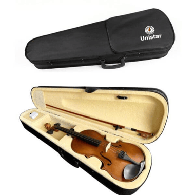 Unistar Violin Beginner,Right-Handed,4,Adults,Brown