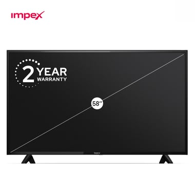 امبيكس 58 بوصة تلفزيون ذكي,UHD ليد,60 Hz,اسود,Impex 58 Inch Gloria Ultra HD Smart LED TV