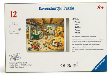 رافنسبورغر RVN50925,Cozy Farm Animals / Barn Animals,ألغاز تركيب جيغسو,12,انجليزي,3 سنوات فما فوق