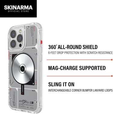 Skinarma Iphone 16 Pro Back Cover Mobile Case,Titanium