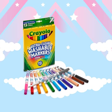 Crayola Color Marker (Washable),Assorted Color,12