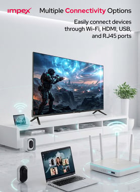 Impex 55" Smart Tv,4k Qled,60 Hz,Black,Wios55q