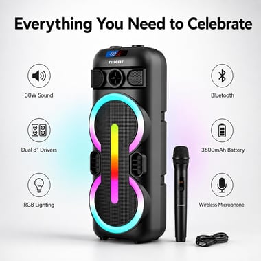Nikai Wireless Pa System,As Per Usage,Black