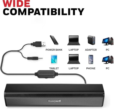 هوني ويل HC000255/AUD/SB/V500/BLK ساوند بار,NA,أسود