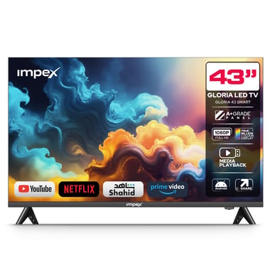 Impex 43" Smart Tv,Full Hd Led,60 Hz,Black,Impex 43 Inch Full Hd Smart Android Led Tv