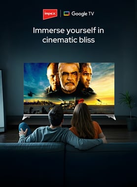 Impex 55" Smart Tv,4k Qled,120 Hz (Dlg),Black,Impex 55 Inch Qled Google Tv