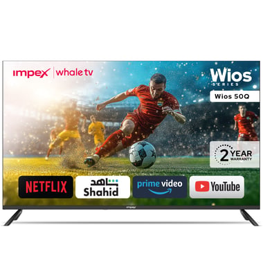 امبيكس 50 بوصة تلفزيون ذكي,دقة كاملة كيو ليد,60 Hz,اسود,Wios50Q