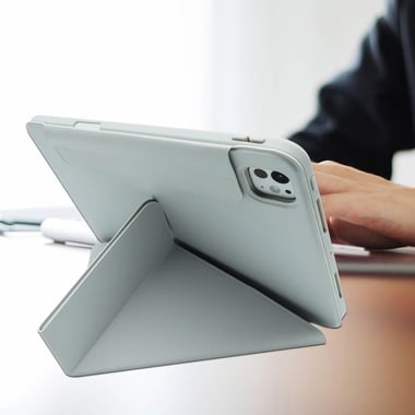ألوت iPad Mini 7 حافظة كمبيوتر لوحي بغطاء خلفي,رمادي