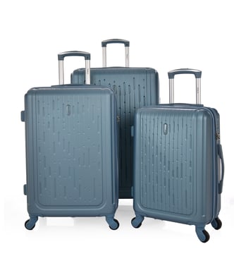 Track Luggage Set Of 3 (20"/24"/28"),3 Pieces,Blue