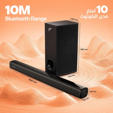 نيكاي NSB600WF-WL ساوند بار مع مضخم صوت,as per usage,أسود