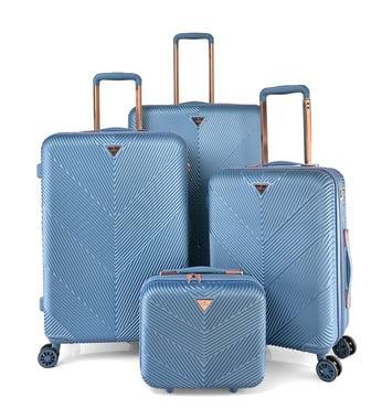 Track Luggage Set Of 4 (14"/20"/24"/28"),4 Pieces,Blue