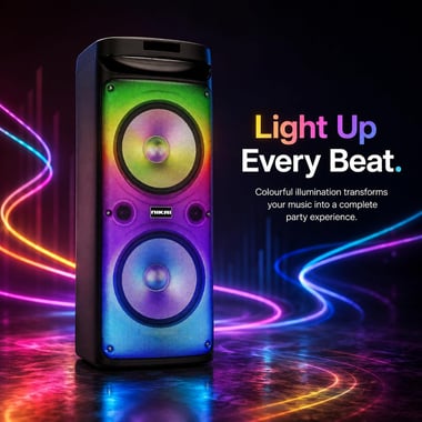 Nikai Nprty1060 Portable Speaker,2-3 Hours,Black