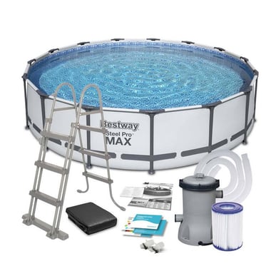 Bestway Framed Pool 457 Cm×457 Cm×107 Cm,8 Person,Multicolor