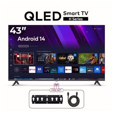 آيتل 43 بوصة تلفزيون ذكي,دقة كاملة كيو ليد,60 Hz,اسود,TV L430N 43INCH