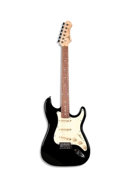 Unistar Sest200-Bk-Kit Electric Guitar Beginner,Right-Handed,6,Adults,Black