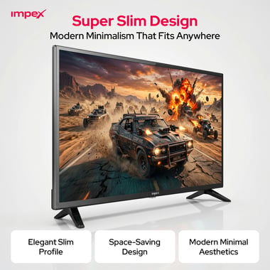 Impex 24" Smart Tv,Hd Led,,Black,Impex Gloria 24 Hd Led Tv