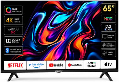 Nikai 65" Smart Tv,4k Qled,60 Hz,Black,Nik65meu4qled