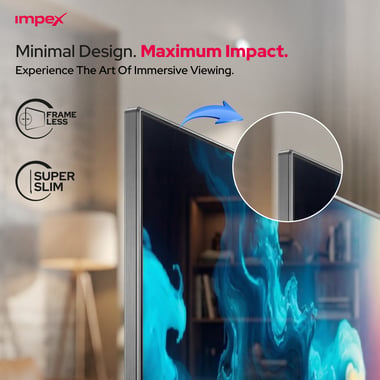 امبيكس 55 بوصة تلفزيون ذكي,UHD ليد,60 Hz,اسود,Impex 55 Inch 4K Ultra HD Smart LED TV
