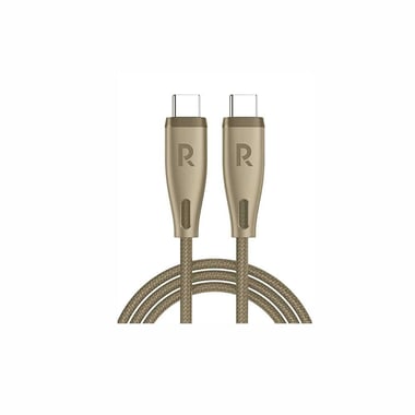 Ravpower Rp-Cb1037 Ravpower Rp-Cb1037 Nylon Braided C-C Cable 60w 1.2m Desert Titanium Sync & Charge Cable,1.2 Cm,Gold