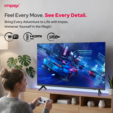امبيكس 55 بوصة تلفزيون ذكي,UHD ليد,60 Hz,اسود,Impex 55 Inch 4K Ultra HD Smart LED TV