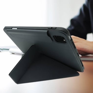 ألوت iPad 10.2 حافظة كمبيوتر لوحي بغطاء خلفي,أسود