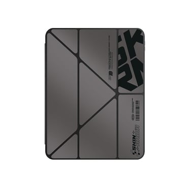 سكينارما iPad Air 11 (6th Gen) حافظة كمبيوتر لوحي فوليو,رمادي ميتاليك/ميتاليك/شفاف
