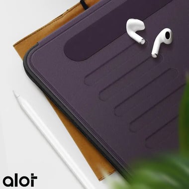 ألوت iPad 9th Generation (10.2-inch) حافظة كمبيوتر لوحي بغطاء خلفي,بنفسجي