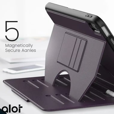 ألوت iPad 9th Generation (10.2-inch) حافظة كمبيوتر لوحي بغطاء خلفي,بنفسجي