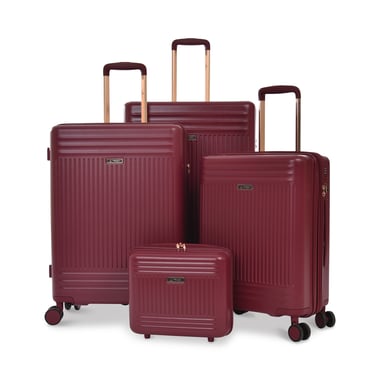 Track Luggage Set Of 4 (14"/20"/24"/28"),4 Pieces,Brown