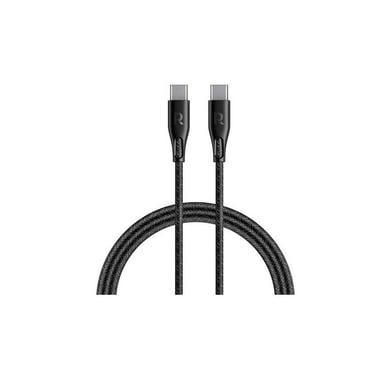 Ravpower Rp-Cb1031 Ravpower Rp-Cb1031 60w Fast Charging Nylon Braid Black Global Version Type C To C Cable 2m Sync & Charge Cable,2 Cm,Black