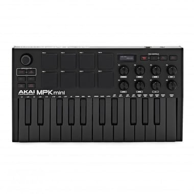 اكاي 25 مفتاح وحدة تحكم MIDI (ميدي), مبتدىء, لجميع الاعمار,أسود