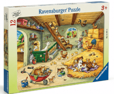 رافنسبورغر RVN50925,Cozy Farm Animals / Barn Animals,ألغاز تركيب جيغسو,12,انجليزي,3 سنوات فما فوق